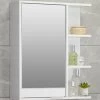 Lloyd Pascal Lexi Mirrored Wall Cabinet 2 Lloyd Pascal Lexi Mirrored Wall Cabinet -Home Comprehensive R7RVE SQ1 0000000013 WHITE RSr