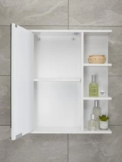 Lloyd Pascal Lexi Mirrored Wall Cabinet 11 Lloyd Pascal Lexi Mirrored Wall Cabinet -Home Comprehensive R7RVE SQ4 0000000013 WHITE SLd