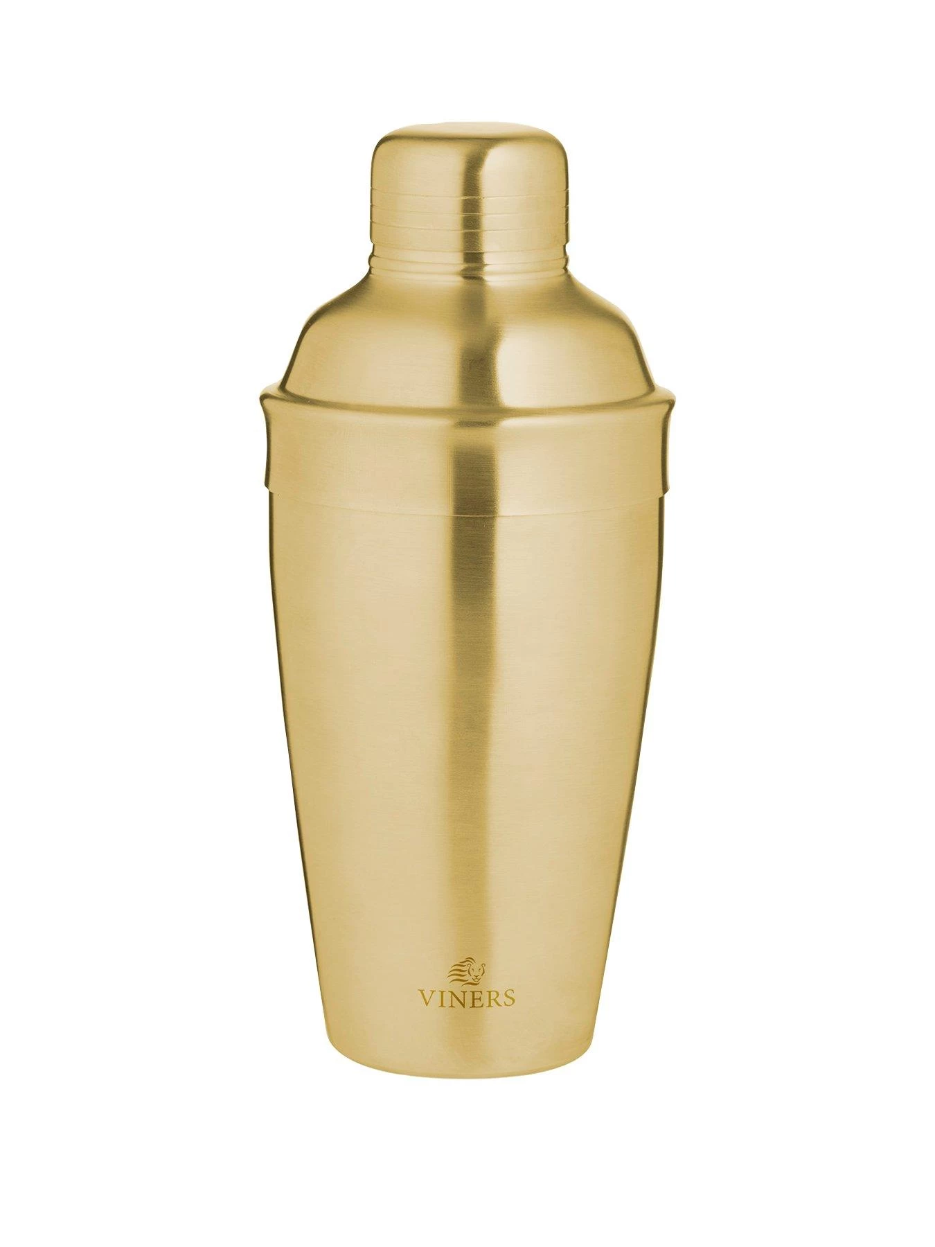 Viners Brushed Gold Stainless Steel Cocktail Shaker 3 Viners Brushed Gold Stainless Steel Cocktail Shaker