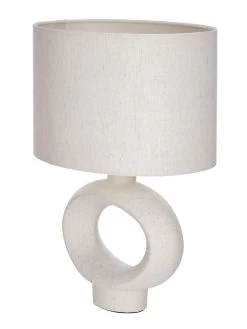 Very Home Earthtone Sculptural Table Lamp -Home Comprehensive R9KRQ SQ3 0000000067 CREAM SLd