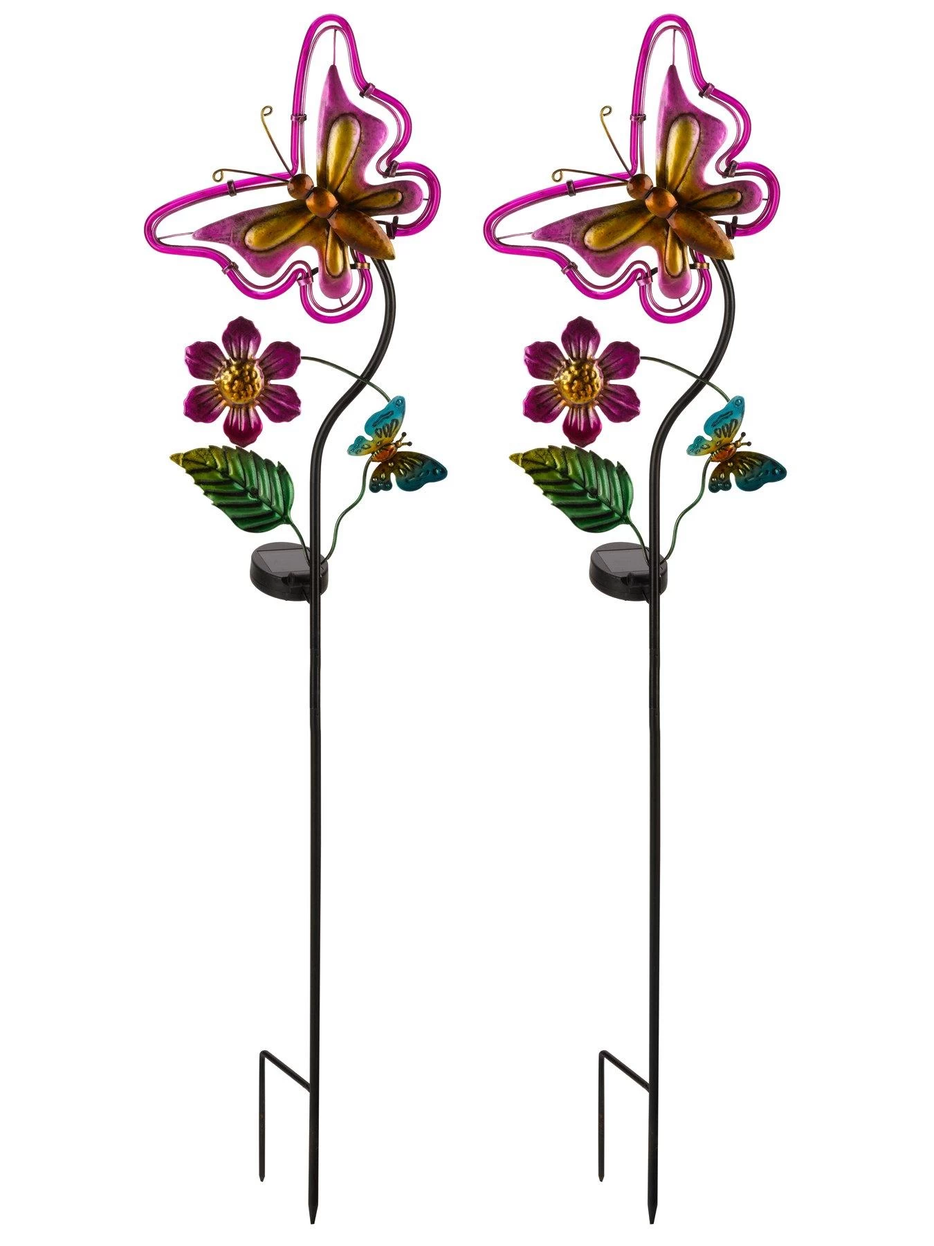 Smart Solar 2 Pack Flutterbella Garden Stake Lights 7 Smart Solar 2 Pack Flutterbella Garden Stake Lights - Image 5
