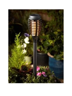 Smart Solar Party Flaming Torch Black, 5 Pk
