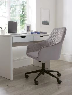 Very Home Diamond Fabric Office Chair - Grey - FSC® Certified