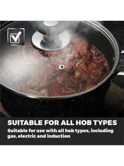 Tower Precision 24 cm Stock Pot -Home Comprehensive RCMUM SQ6 0000000004 BLACK SLd4