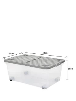 Wham Set Of 3 45l Wheeled Boxes With Folding Lid - 45 Litre 11 Wham Set Of 3 45l Wheeled Boxes With Folding Lid - 45 Litre -Home Comprehensive RFEEH SQ4 0000000005 GREY SLd2