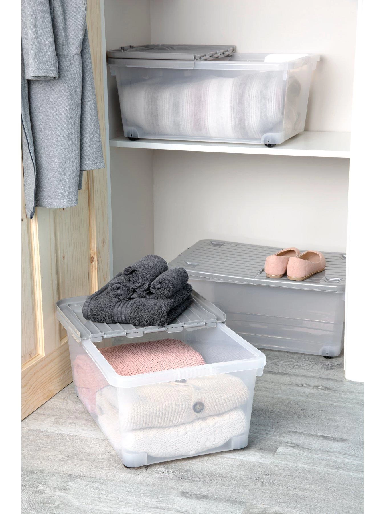 Wham Set Of 3 45l Wheeled Boxes With Folding Lid - 45 Litre 7 Wham Set Of 3 45l Wheeled Boxes With Folding Lid - 45 Litre - Image 5