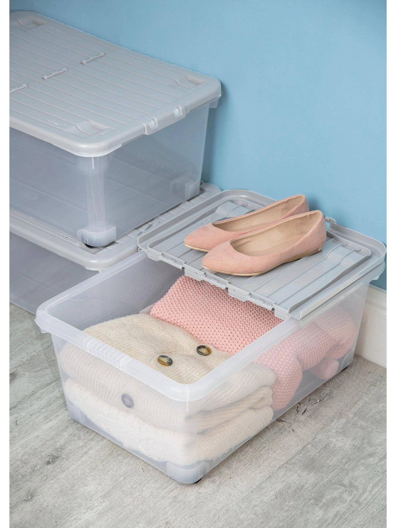 Wham Set Of 3 45l Wheeled Boxes With Folding Lid - 45 Litre 8 Wham Set Of 3 45l Wheeled Boxes With Folding Lid - 45 Litre - Image 6