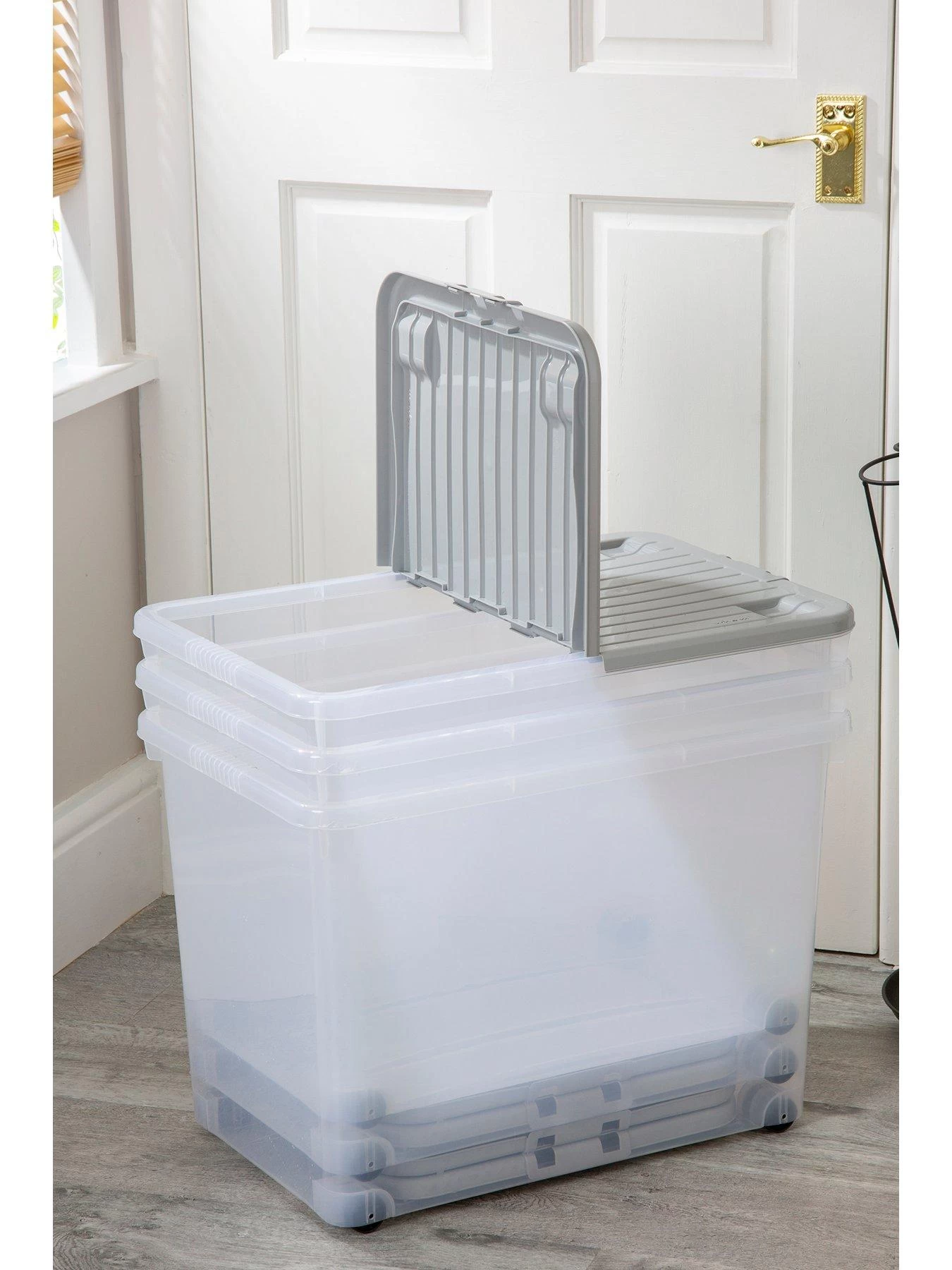 Wham Set Of 3 80l Wheeled Boxes With Folding Lid - 80 Litre 5 Wham Set Of 3 80l Wheeled Boxes With Folding Lid - 80 Litre - Image 3