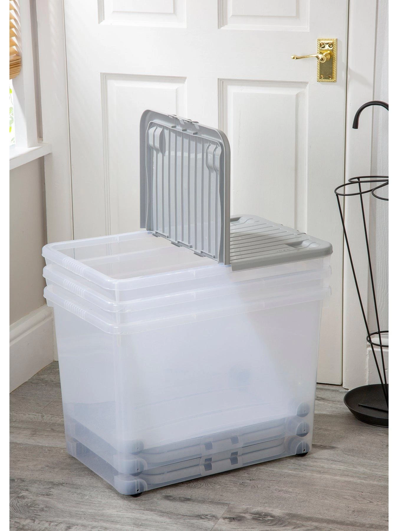Wham Set Of 3 80l Wheeled Boxes With Folding Lid - 80 Litre 7 Wham Set Of 3 80l Wheeled Boxes With Folding Lid - 80 Litre - Image 5
