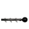 Very Home Painted Ball Finial 25-28mm Extendable Curtain Pole 90-160cm -Home Comprehensive RGKX6 SQ1 0000000519 BLACK NICKEL SLf