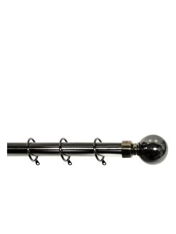 Very Home Palermo Ball Finial 25-28mm Extendable Curtain Pole – Pewter