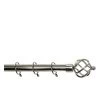 Very Home Palermo Cage Finial 25-28mm Extendable Curtain Pole – Polished Steel