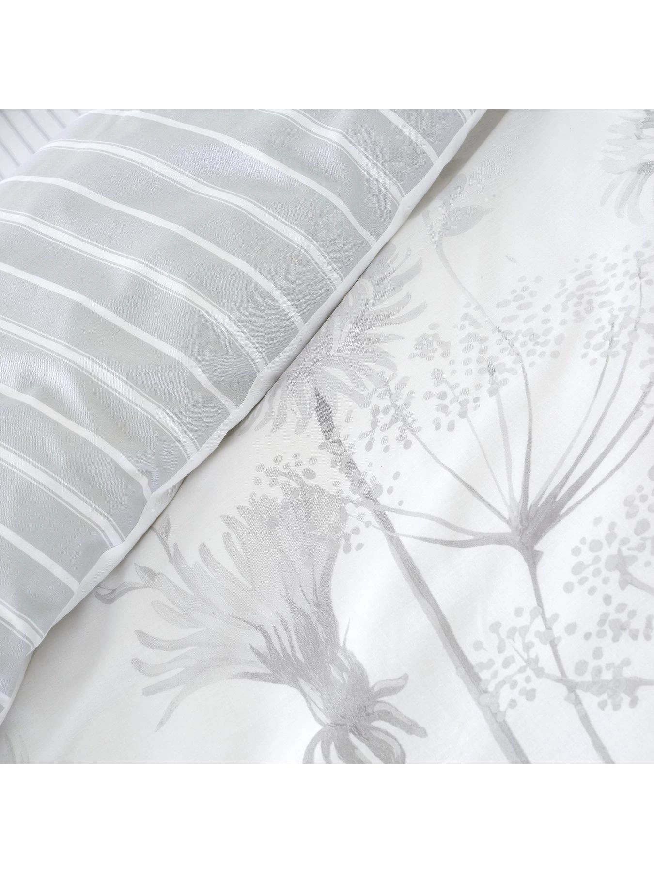 Catherine Lansfield Meadowsweet Floral Duvet Cover Set - White 6 Catherine Lansfield Meadowsweet Floral Duvet Cover Set - White - Image 4