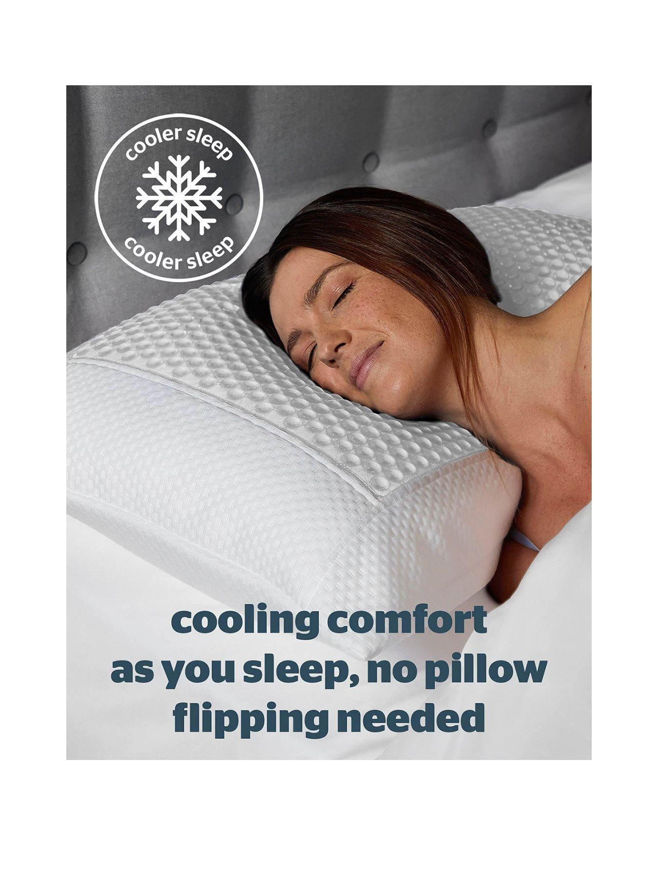 Silentnight Wellbeing Cool Touch Pillow - White 4 Silentnight Wellbeing Cool Touch Pillow - White - Image 2