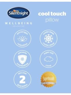 Silentnight Wellbeing Cool Touch Pillow - White 11 Silentnight Wellbeing Cool Touch Pillow - White -Home Comprehensive RHRQQ SQ5 0000000013 WHITE SLd2