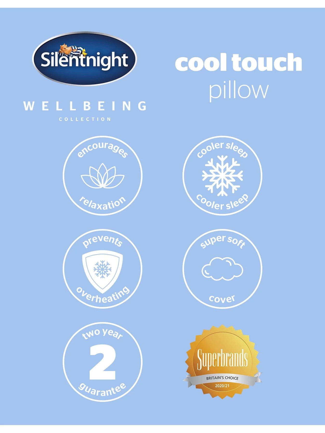 Silentnight Wellbeing Cool Touch Pillow - White 7 Silentnight Wellbeing Cool Touch Pillow - White - Image 5