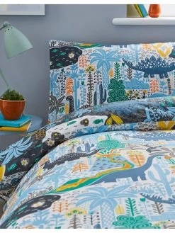 Silentnight Healthy Growth Dinos Duvet Cover Set -Home Comprehensive RJ4ER SQ3 0000000048 NAVY SLd