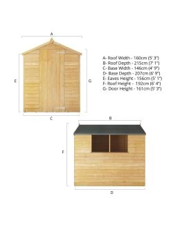 MERCIA 7 X 5ft Overlap Apex Garden Shed - FSC® Certified -Home Comprehensive RKVDW SQ4 0000000099 N A SLd2
