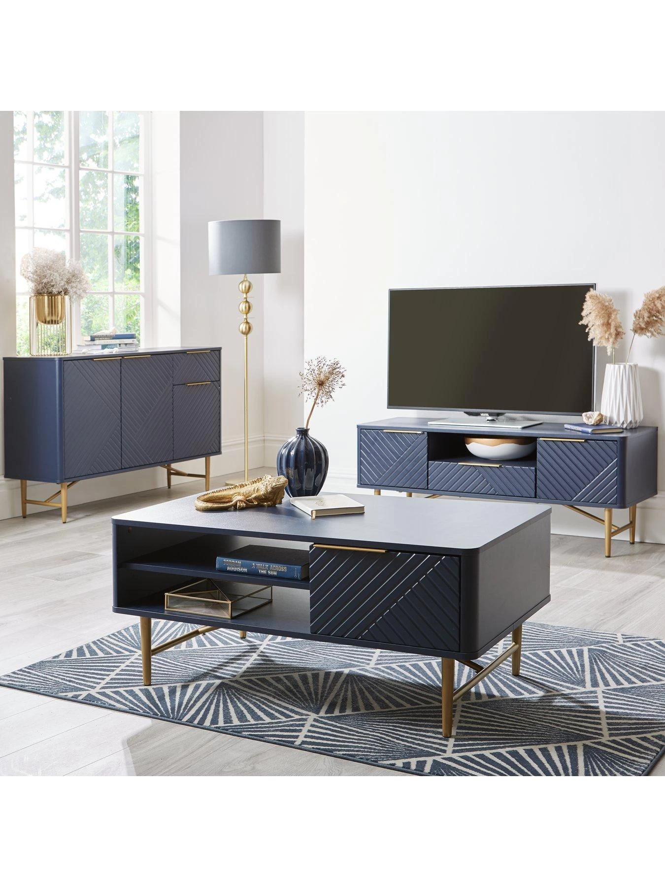 Very Home Melody Lamp Table - Navy 4 Very Home Melody Lamp Table - Navy - Image 2