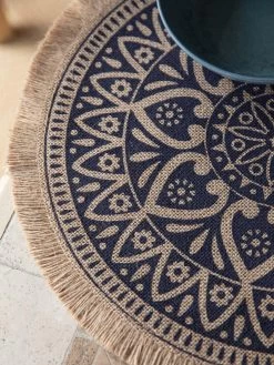 KitchenCraft Hessian Blue Set Of 4 Placemats -Home Comprehensive RPJMF SQ4 0000000020 BLUE SLd2