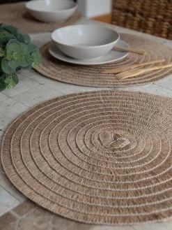 KitchenCraft Woven Hessian Set Of 4 Placemats 9 KitchenCraft Woven Hessian Set Of 4 Placemats -Home Comprehensive RPJMG SQ4 0000000003 NATURAL SLd2