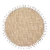 KitchenCraft Pom Pom Hessian Set Of 4 Round Placemats