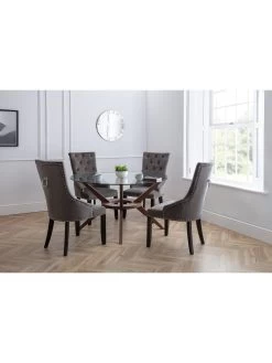 Julian Bowen Chelsea Large 140cm Dining Table + 4 Veneto Chairs