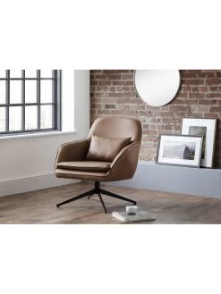 Julian Bowen Bowery Faux Leather Swivel Chair