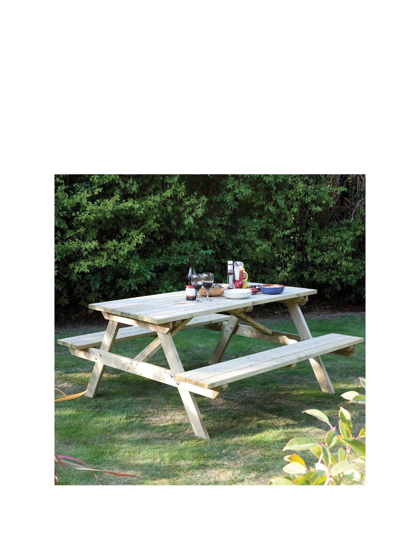 Rowlinson 6ft Picnic Bench 3 Rowlinson 6ft Picnic Bench