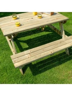 Rowlinson 4ft Picnic Bench 12 Rowlinson 4ft Picnic Bench -Home Comprehensive RRDQG SQ4 0000000088 NO COLOR SLd