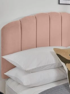 Silentnight Ava Velvet Upholstered Headboard -Home Comprehensive RRHFP SQ4 0000000591 BLUSH SLd