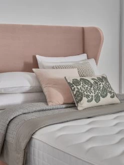 Silentnight Shea Velvet Upholstered Headboard 9 Silentnight Shea Velvet Upholstered Headboard -Home Comprehensive RRHGN SQ4 0000000591 BLUSH SLd