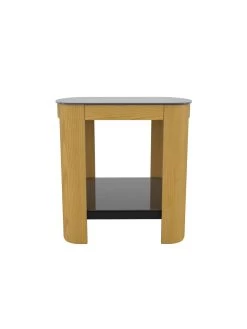 AVF Affinity Side Table - Oak/Black -Home Comprehensive RRQMH SQ5 0000004181 OAK BLACK SLd2