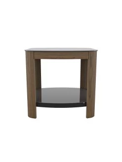 AVF Affinity Side Table - Walnut/Black -Home Comprehensive RRQMJ SQ3 0000000437 WALNUT BLACK SLd