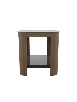 AVF Affinity Side Table - Walnut/Black -Home Comprehensive RRQMJ SQ4 0000000437 WALNUT BLACK SLd1