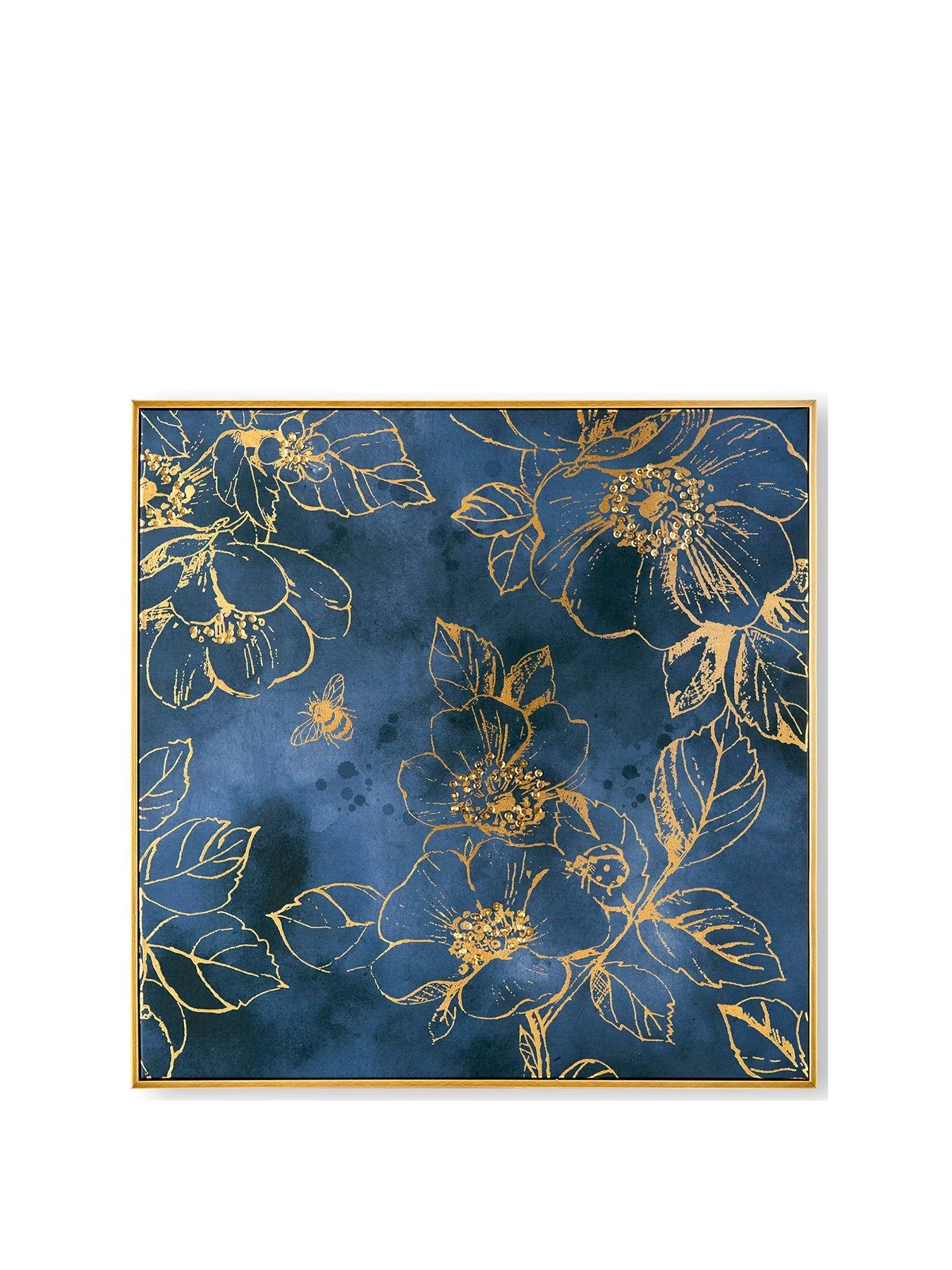 Art For The Home Golden Blooms Framed Canvas 3 Art For The Home Golden Blooms Framed Canvas