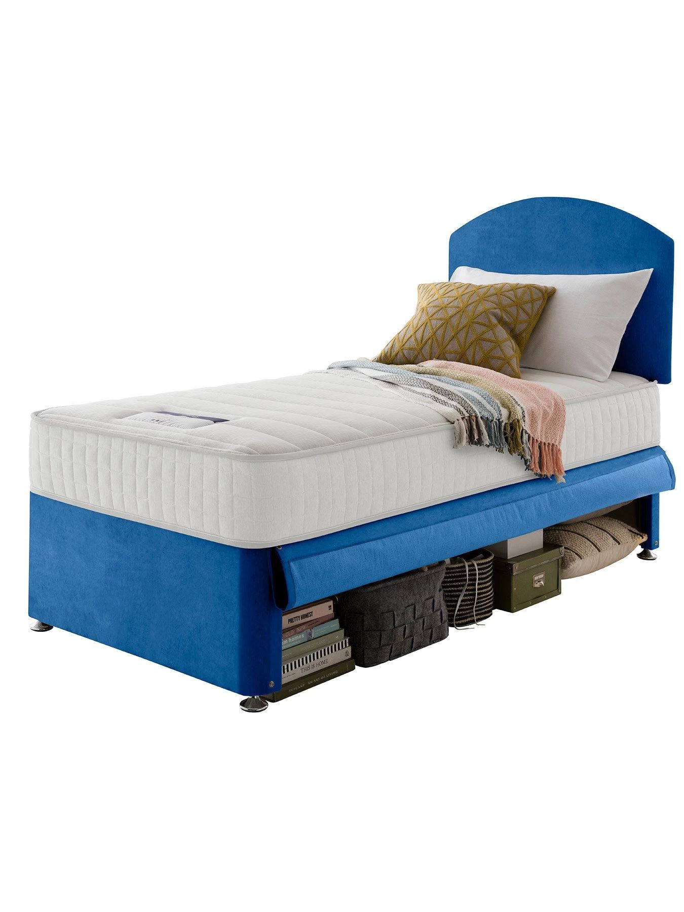 Silentnight Kids 600 Pocket Maxi Store Bright Velvet Divan Bed Set, Headboard Included 4 Silentnight Kids 600 Pocket Maxi Store Bright Velvet Divan Bed Set, Headboard Included - Image 2