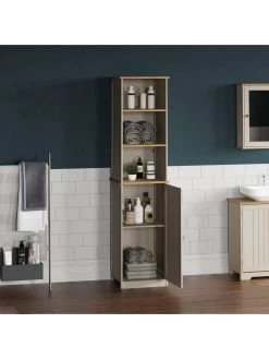 Bath Vida Priano 1 Door, 2 Shelf Tall Cabinet 12 Bath Vida Priano 1 Door, 2 Shelf Tall Cabinet -Home Comprehensive RVJ6N SQ5 0000000005 GREY SLd1