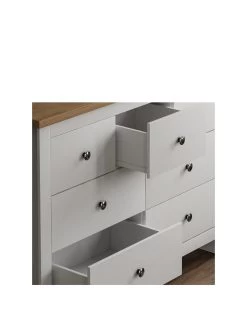 Vida Designs Arlington 4 + 3 Drawer Chest - White -Home Comprehensive RVKDF SQ3 0000000013 WHITE SLa
