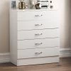 Vida Designs Hulio 5 Drawer Compact Chest - White -Home Comprehensive RVKEE SQ1 0000000013 WHITE RSr