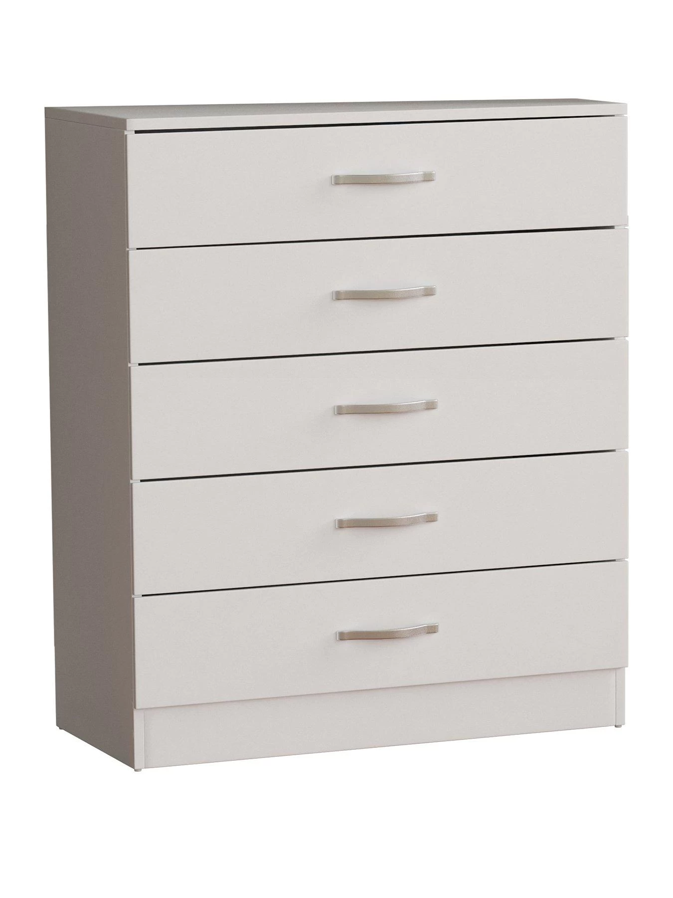 Vida Designs Hulio 5 Drawer Compact Chest - White 4 Vida Designs Hulio 5 Drawer Compact Chest - White - Image 2