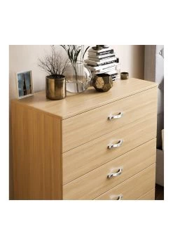 Vida Designs Hulio 5 Drawer Compact Chest - Pine 9 Vida Designs Hulio 5 Drawer Compact Chest - Pine -Home Comprehensive RVKEF SQ3 0000000144 PINE SLa