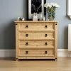 Vida Designs Corona Solid Pine Rustic 4 Drawer Chest -Home Comprehensive RVKEM SQ1 0000000138 RUSTIC OAK RSr