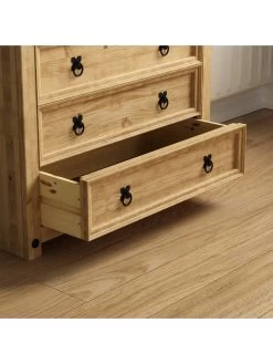 Vida Designs Corona Solid Pine Rustic 4 Drawer Chest 11 Vida Designs Corona Solid Pine Rustic 4 Drawer Chest -Home Comprehensive RVKEM SQ5 0000000138 RUSTIC OAK SLd1