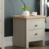 Vida Designs Arlington 2 Drawer Bedside Chest - Grey