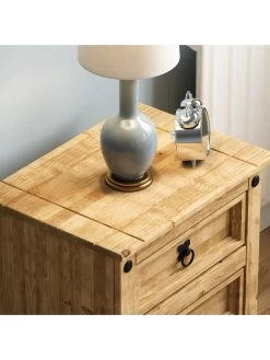 Vida Designs Corona 3 Drawer Bedside Chest 13 Vida Designs Corona 3 Drawer Bedside Chest -Home Comprehensive RVPCT SQ5 0000000006 OAK SLd1