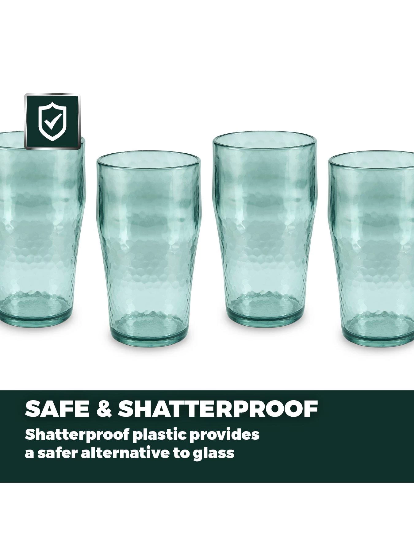 Tower Fresco Set Of 4 Acrylic Beer Glasses 5 Tower Fresco Set Of 4 Acrylic Beer Glasses - Image 3