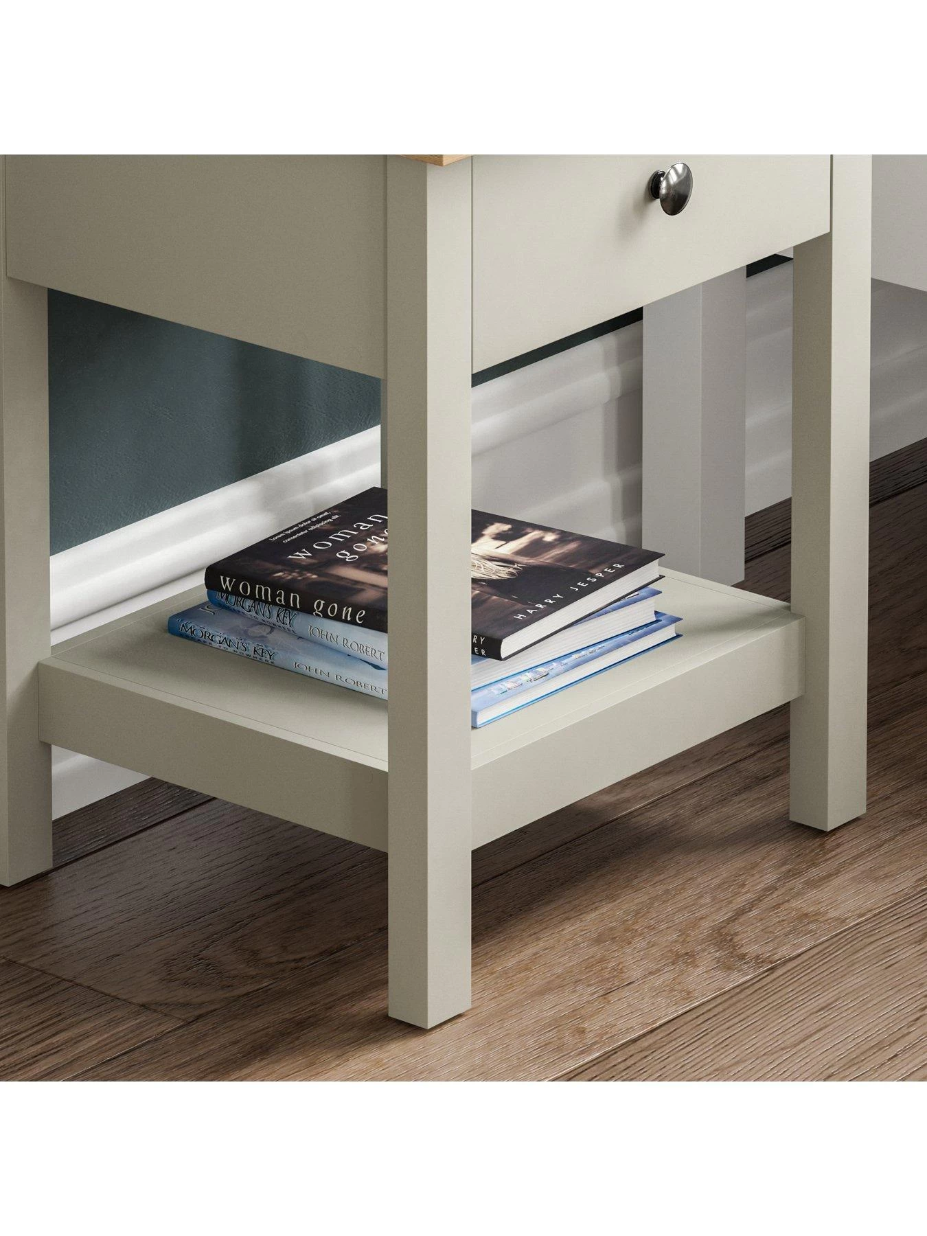 Vida Designs Arlington 1 Drawer Side Table - Grey 8 Vida Designs Arlington 1 Drawer Side Table - Grey - Image 6