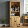 Vida Designs Corona Solid Pine 2 Door Bookcase 2 Vida Designs Corona Solid Pine 2 Door Bookcase -Home Comprehensive RWQ6A SQ1 0000000006 OAK SLf