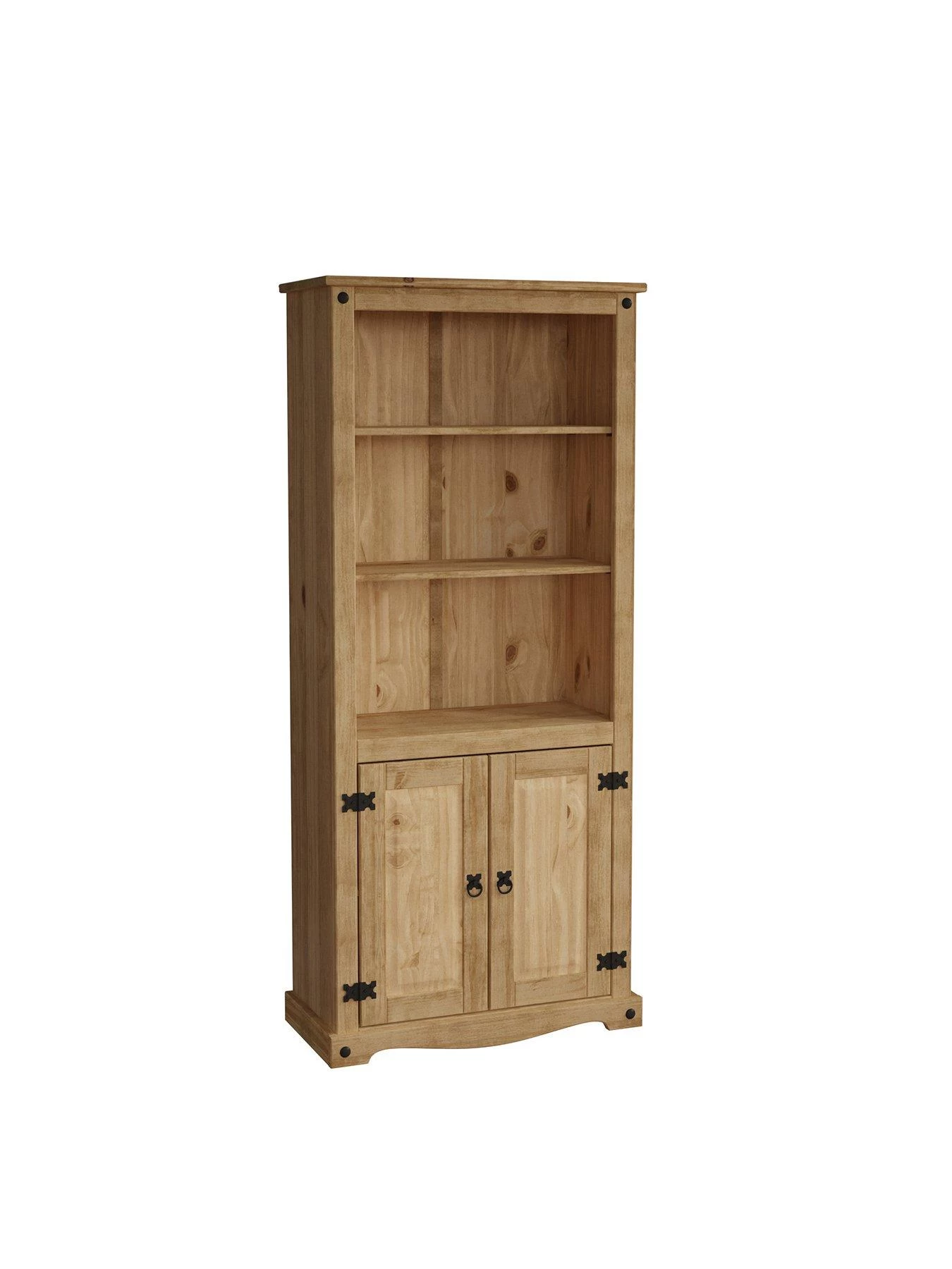 Vida Designs Corona Solid Pine 2 Door Bookcase 4 Vida Designs Corona Solid Pine 2 Door Bookcase - Image 2
